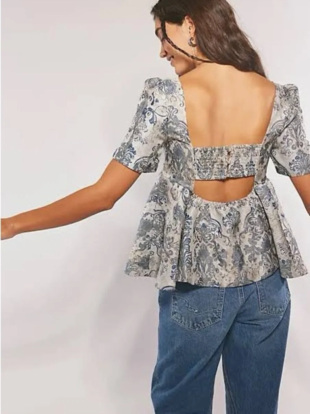 Free People Eloise Jacquard Blouse